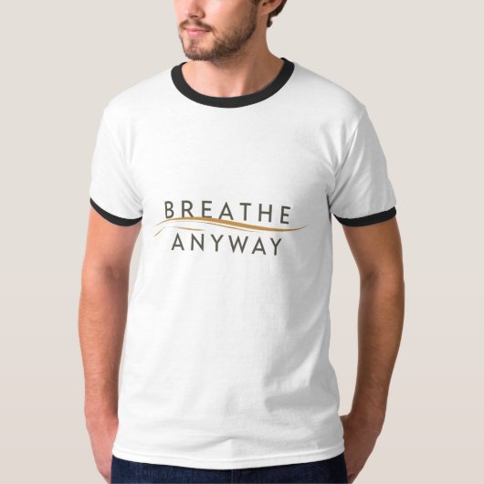 Breathe Anyway – Stress Awareness Minimal Yellow  T-shirt (Voorkant)
