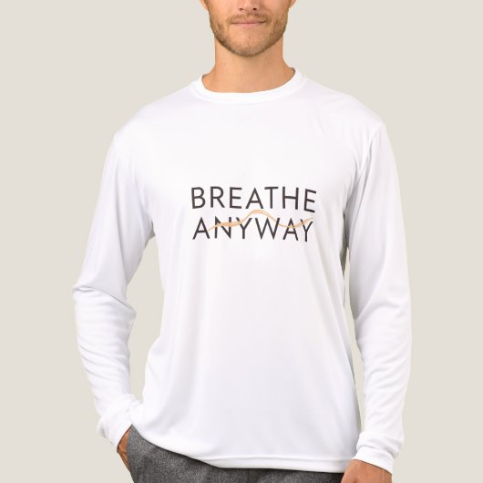Breathe Anyway – Stress Awareness Minimal Yellow  Tri-Blend Shirt (Voorkant volledig)