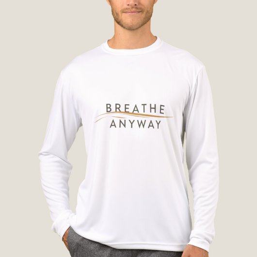 Breathe Anyway – Stress Awareness Minimal Yellow  Tri-Blend Shirt (Voorkant volledig)