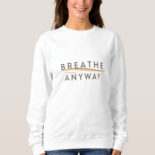 Breathe Anyway – Stress Awareness Minimal Yellow  Trui (Voorkant)