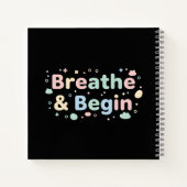 Breathe & Begin Pastel Quote Notitieboek (Achterkant)