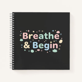 Breathe & Begin Pastel Quote Notitieboek