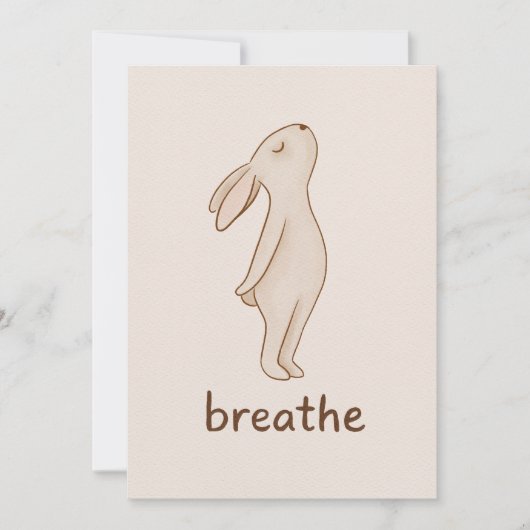 Breathe Bunny Encouragement Card Kaart (Voorkant)