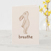 Breathe Bunny Encouragement Card Kaart (Gele Bloem)