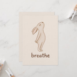 Breathe Bunny Minimal Card Kaart