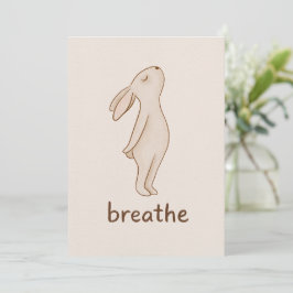 Breathe Bunny Note Cards Notitiekaartje