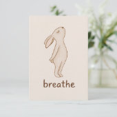 Breathe Bunny Thank You Card Bedankkaart (Staand voorkant)