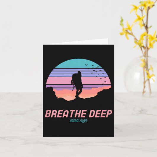 Breathe Deep Climb High - Hiking  Kaart (Gele Bloem)
