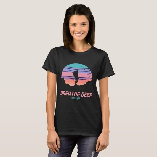 Breathe Deep Climb High - Hiking T-shirt (Voorkant volledig)