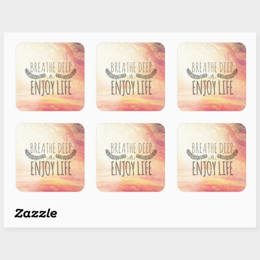 Breathe Deep Vierkante Sticker (Vel)