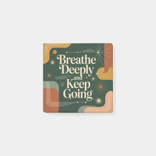 Breathe Deeply And Keep Going Post-it® Notes (Voorkant)