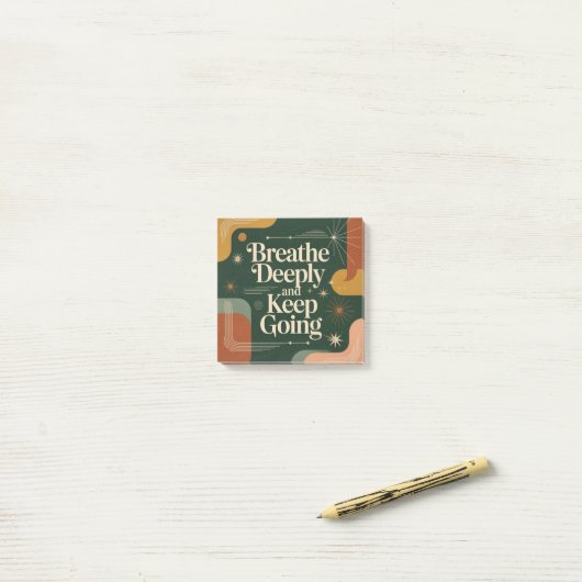 Breathe Deeply And Keep Going Post-it® Notes (Op bureau)