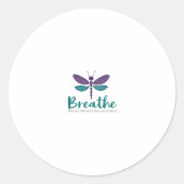 Breathe Dragonfly Suicide Prevention mental health Ronde Sticker (Voorkant)