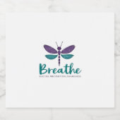 Breathe Dragonfly Suicide Prevention mental health Sparkling Wijnetiket (Enkel label)