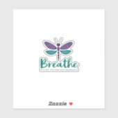 Breathe Dragonfly Suicide Prevention mental health Sticker (Vel)