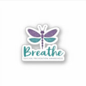 Breathe Dragonfly Suicide Prevention mental health Sticker (Voorkant)