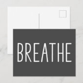 Breathe | Eenvoudige Motivatie offerte voor Boho B Briefkaart (Voorkant / Achterkant)