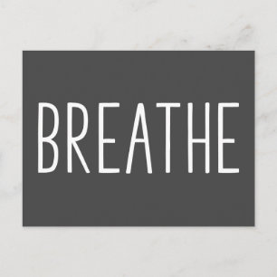 Breathe   Eenvoudige Motivatie offerte voor Boho B Briefkaart