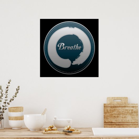 Breathe Enso Stitch Poster (Keuken)