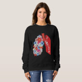 Breathe Floral Lung Respiratory Therapist RT Trui (Voorkant volledig)