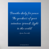 Breathe for Peace Poster (Voorkant)