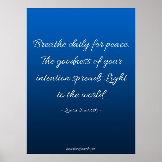Breathe for Peace Poster (Voorkant)