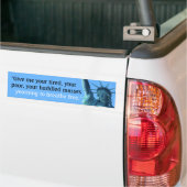 Breathe Free - Immigration Refugee Bumper Sticker (Op Truck)
