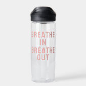 Breathe In Breathe Out Motivational Quote Waterfles (Achterkant)
