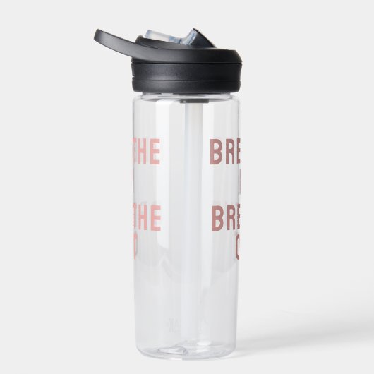 Breathe In Breathe Out Motivational Quote Waterfles (Rechts)