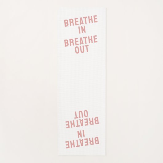 Breathe In Breathe Out Motivational Quote Yogamat (Voorkant)