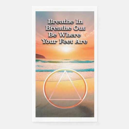 Breathe In Breathe Out Recovery Slogan Sunrise Servet (Voorkant)