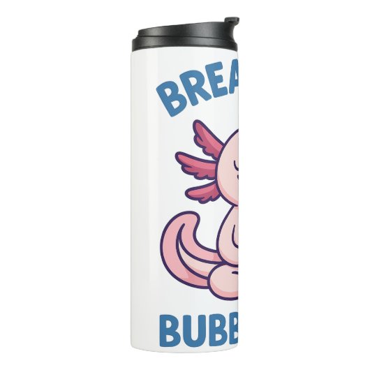 Breathe In Bubble Out Axolotl Yoga Thermosbeker (Gedraaid links)