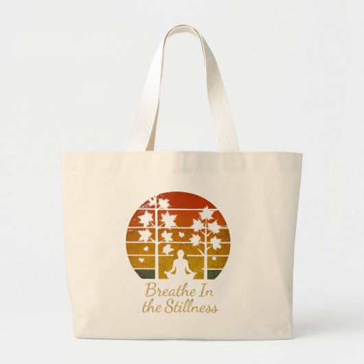 Breathe In the Stillness Nature Design Grote Tote Bag (Voorkant)