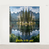  Breathe In: Tranquil Island Reflections Wandkleed (Voorkant)