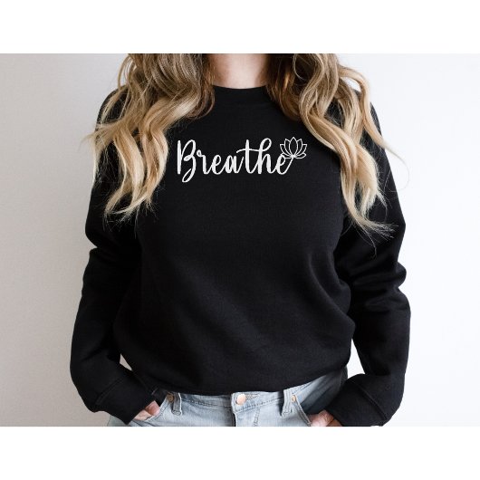 Breathe-Lotus Bloem-Wildbloem-Yoga Trui