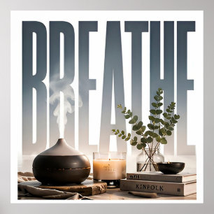 Breathe Luxury Mindfulness Redactioneel Grafisch  Poster