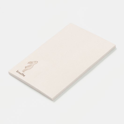 Breathe Minimal Bunny Post-it Notes (Schuin)