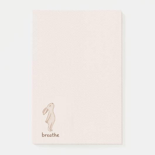 Breathe Minimal Bunny Post-it Notes (Voorkant)