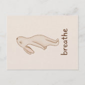 Breathe Minimal Bunny Postcard Aankondigingskaart (Voorkant)
