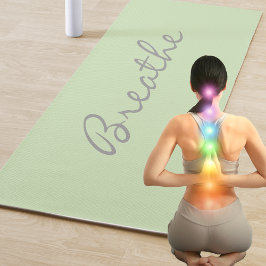 Breathe Modern Script Yogamat