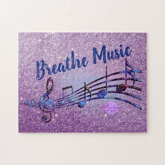 Breathe Music - MoonDreams Music Logo Legpuzzel (Horizontaal)