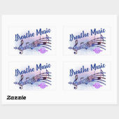 Breathe Music MoonDreams Music Logo Rechthoekige Sticker (Vel)