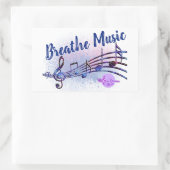 Breathe Music MoonDreams Music Logo Rechthoekige Sticker (Tas)