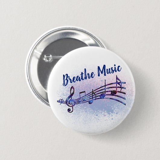 Breathe Muziek Ronde Button 5,7 Cm (Voorkant /achterkant)