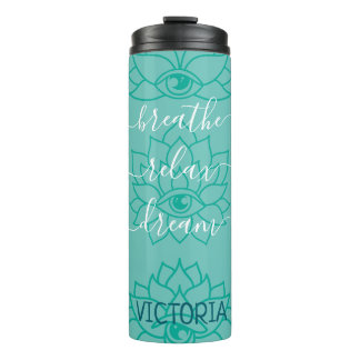 Breathe Relax Dream Lotus Third Eye Custom Name Thermosbeker