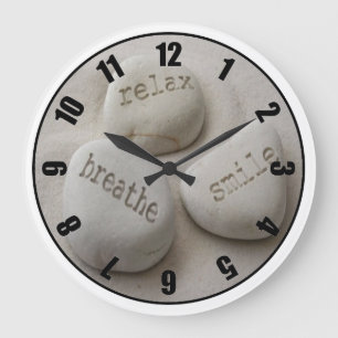 Breathe Relax Smile Gepersonaliseerd Fotoklok Grote Klok