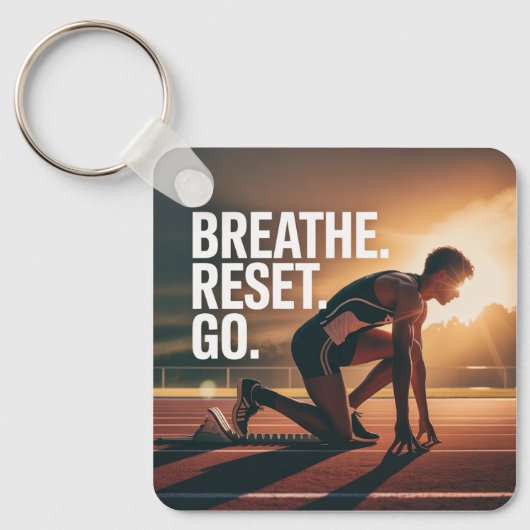 Breathe. Reset. Go. Sleutelhanger (Voorkant)