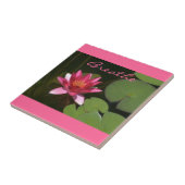 "Breathe" Roze Lotus Blossom Tafel Tegeltje (Zijkant)