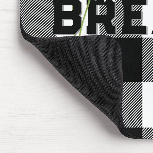 BREATHE-tekst op buffer geplakt Muismat (Hoek)