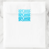 Breathe Vierkante Sticker (Tas)